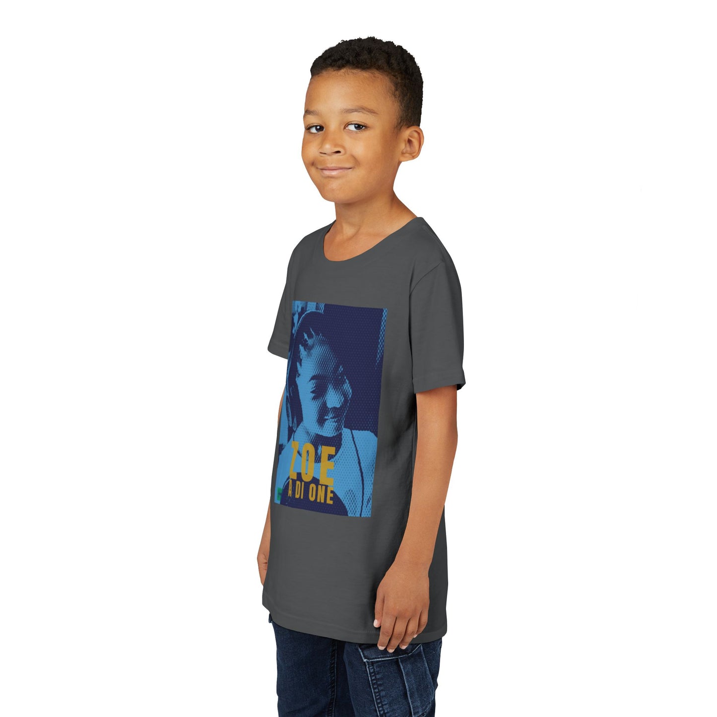 Zoe A Di One – Studio Energy Tee (Youth) | Light Sea Blue Edition