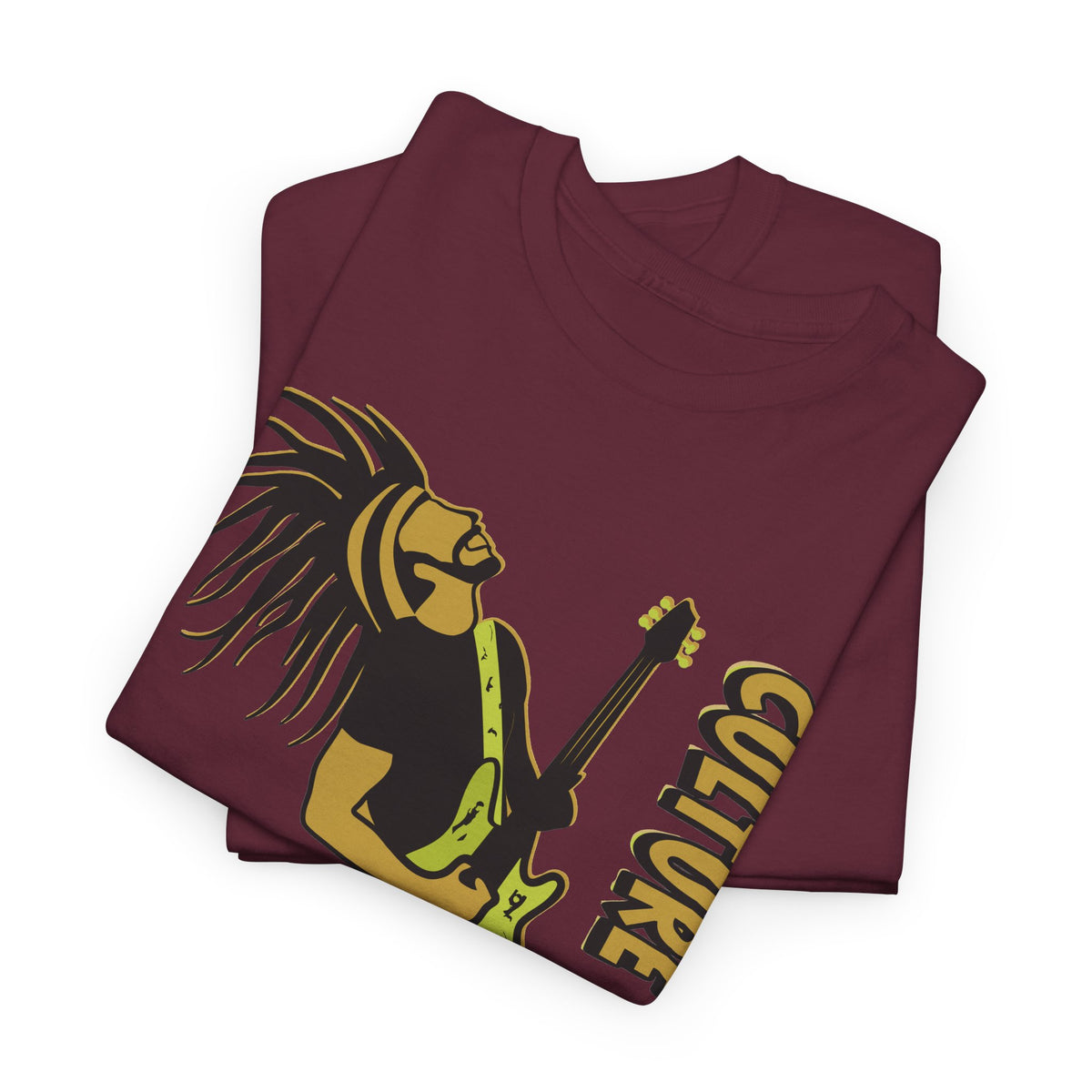 Jamaican Musician T-Shirt folded - Maroon