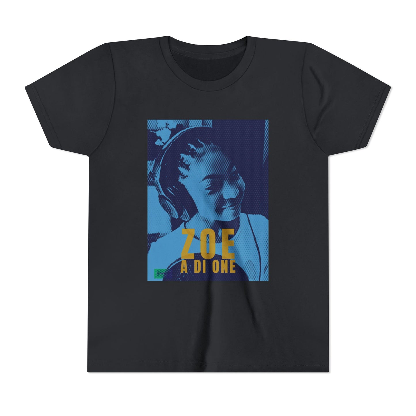 Zoe A Di One – Studio Energy Tee (Youth) | Light Sea Blue Edition
