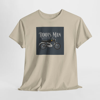Roots Man Motorcycle Graphic T-Shirt - Hanging 1 - Sand