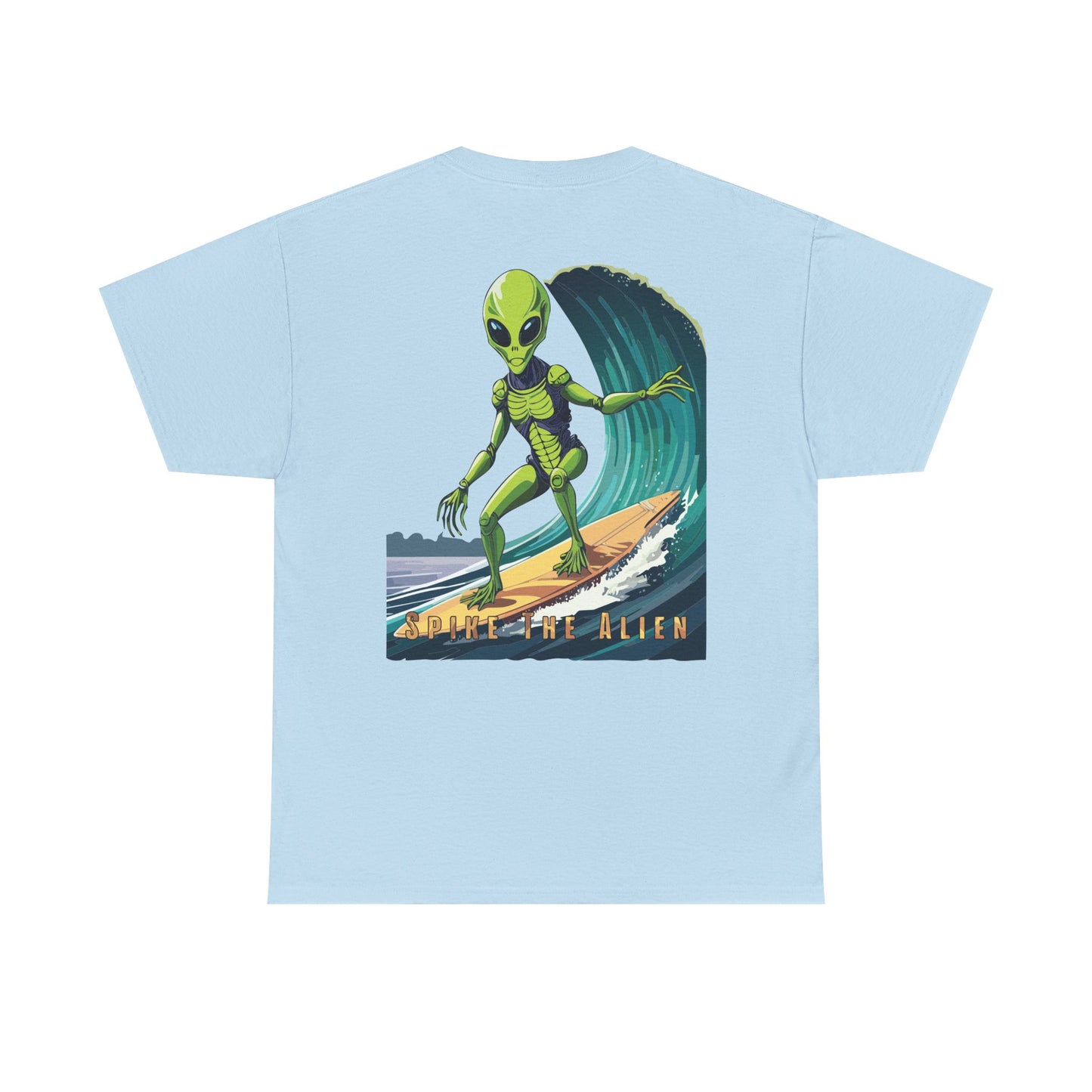 Spiky the Alien Unisex Heavy Cotton Tee - Fun Space-Themed Graphic T-Shirt