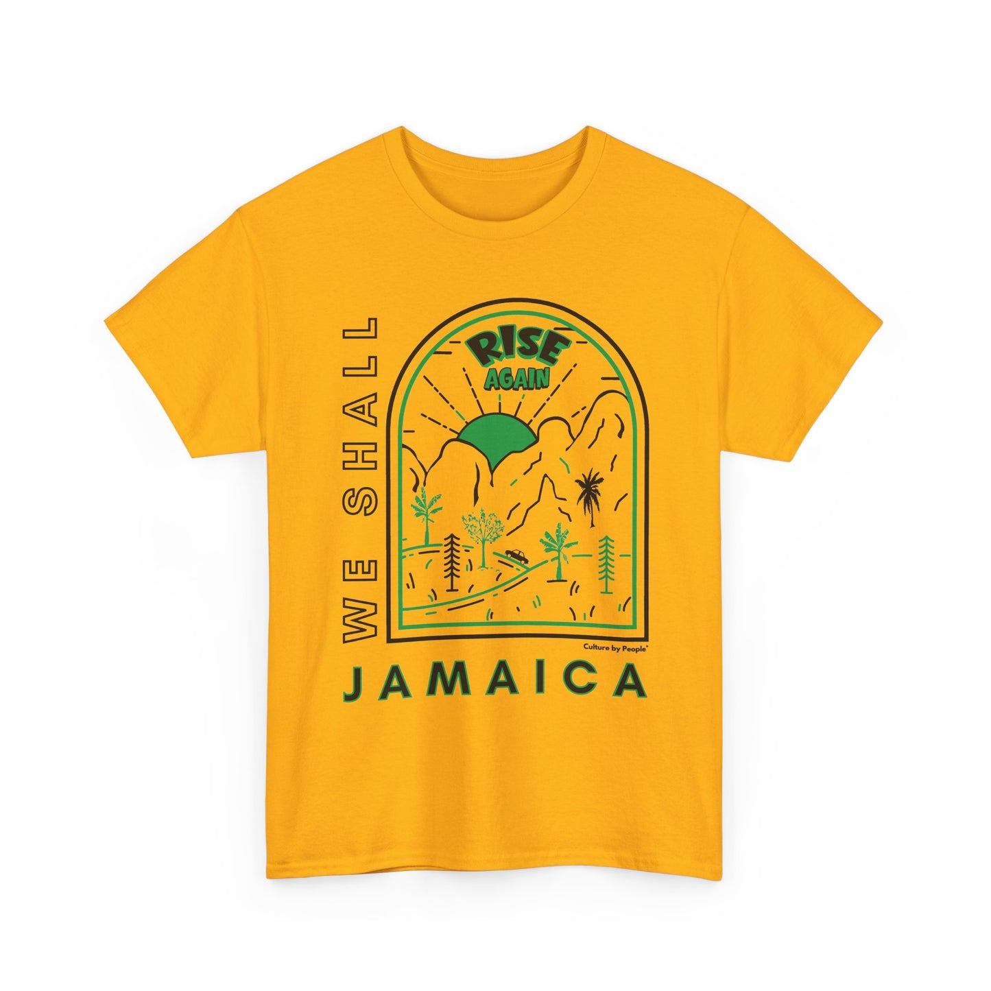 We Shall Rise Again Jamaica – Hurricane Melissa Gold T-Shirt