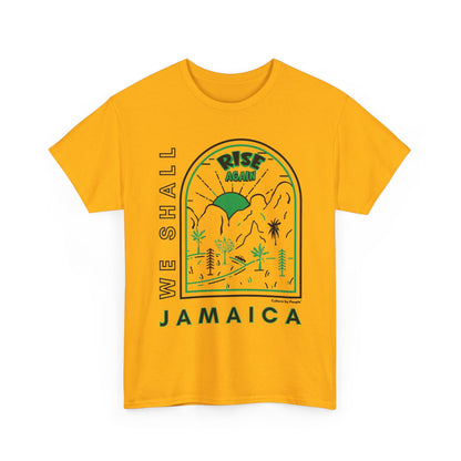 We Shall Rise Again Jamaica – Hurricane Melissa Gold T-Shirt