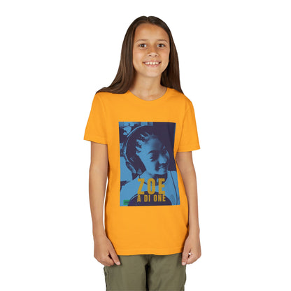 Zoe A Di One – Studio Energy Tee (Youth) | Light Sea Blue Edition