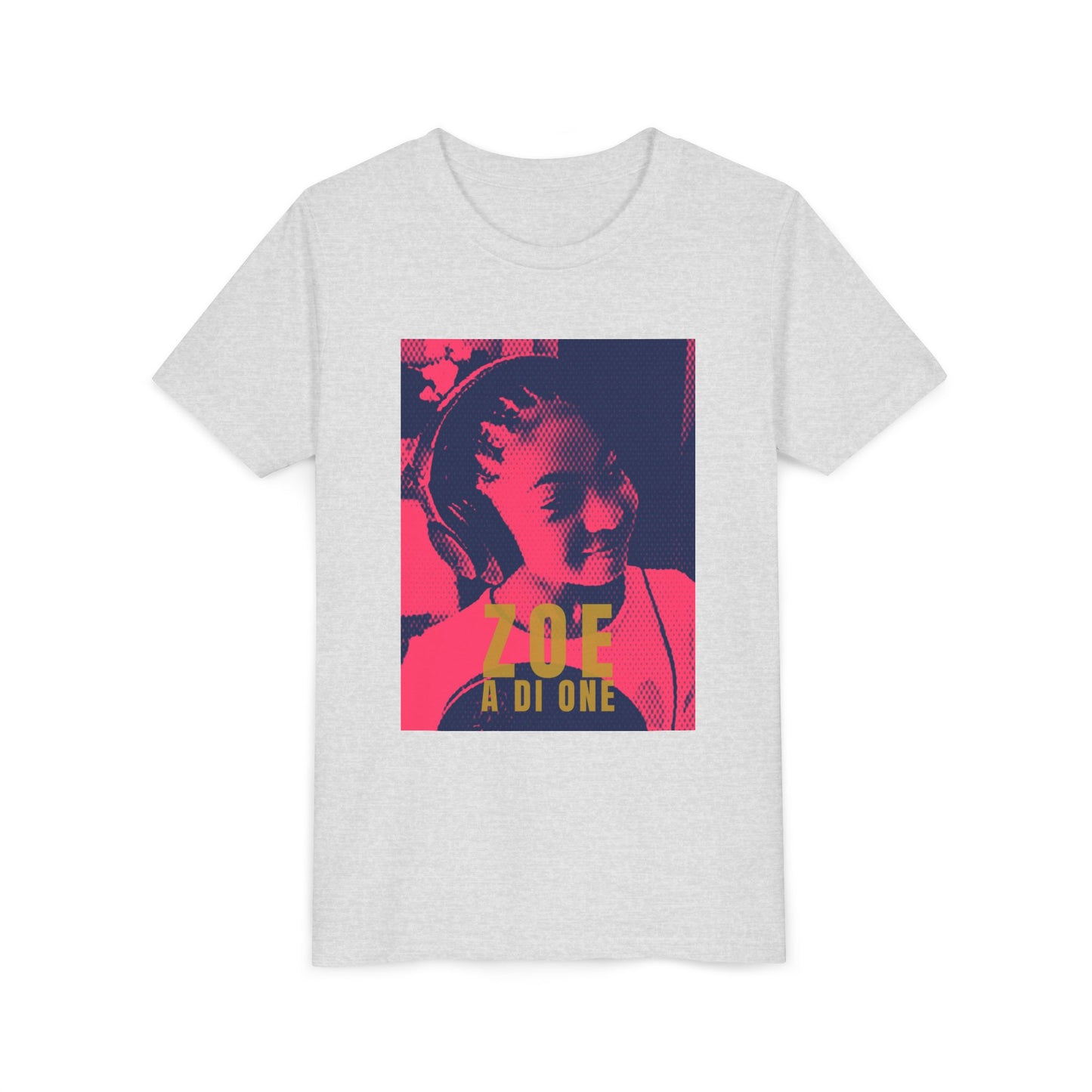 Zoe A Di One – Studio Energy Tee (Youth) | Fuchsia Pop Art Edition