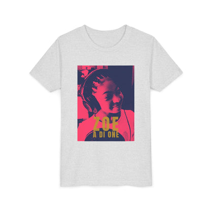 Zoe A Di One – Studio Energy Tee (Youth) | Fuchsia Pop Art Edition