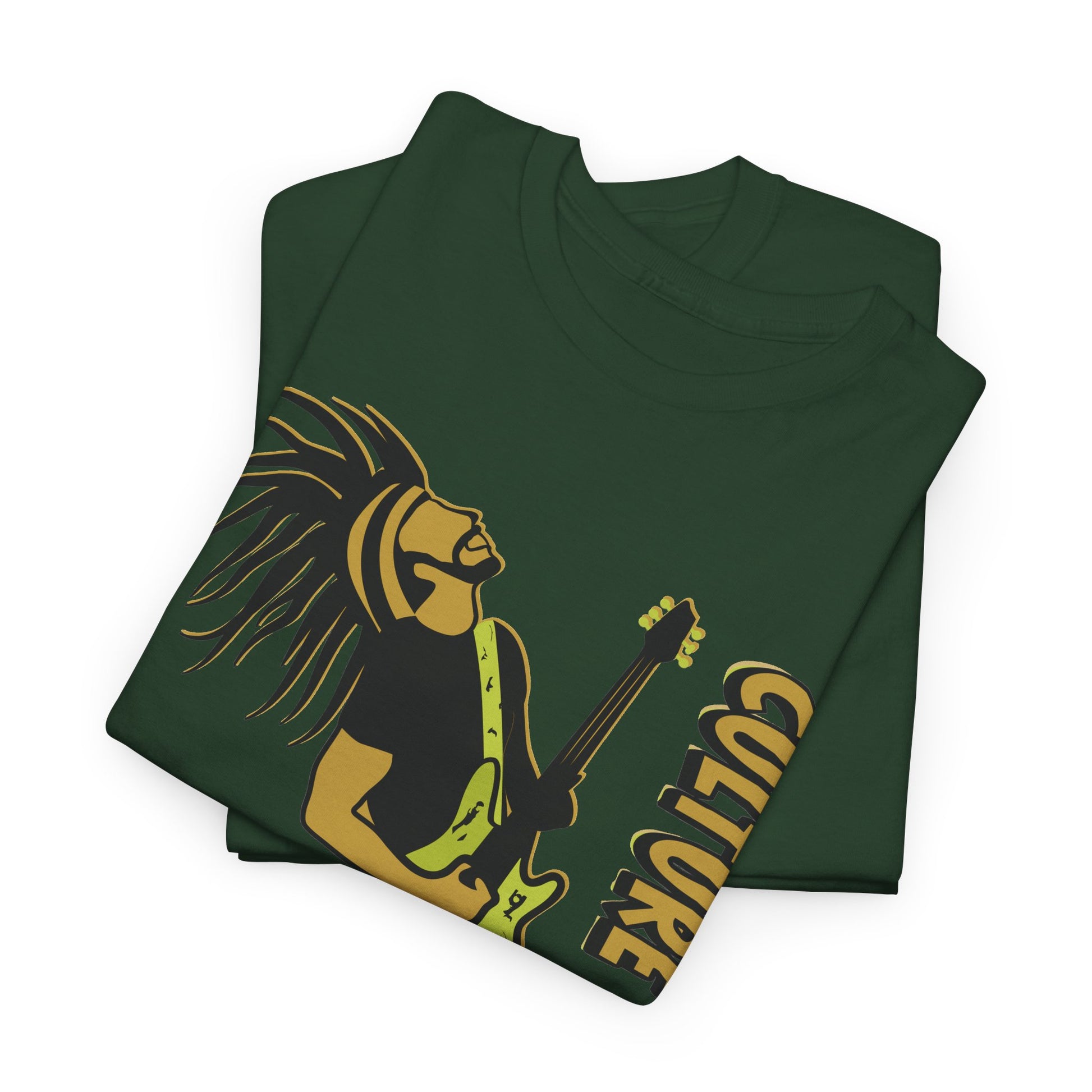 Jamaican Musician T-Shirt folded - Forest Green
