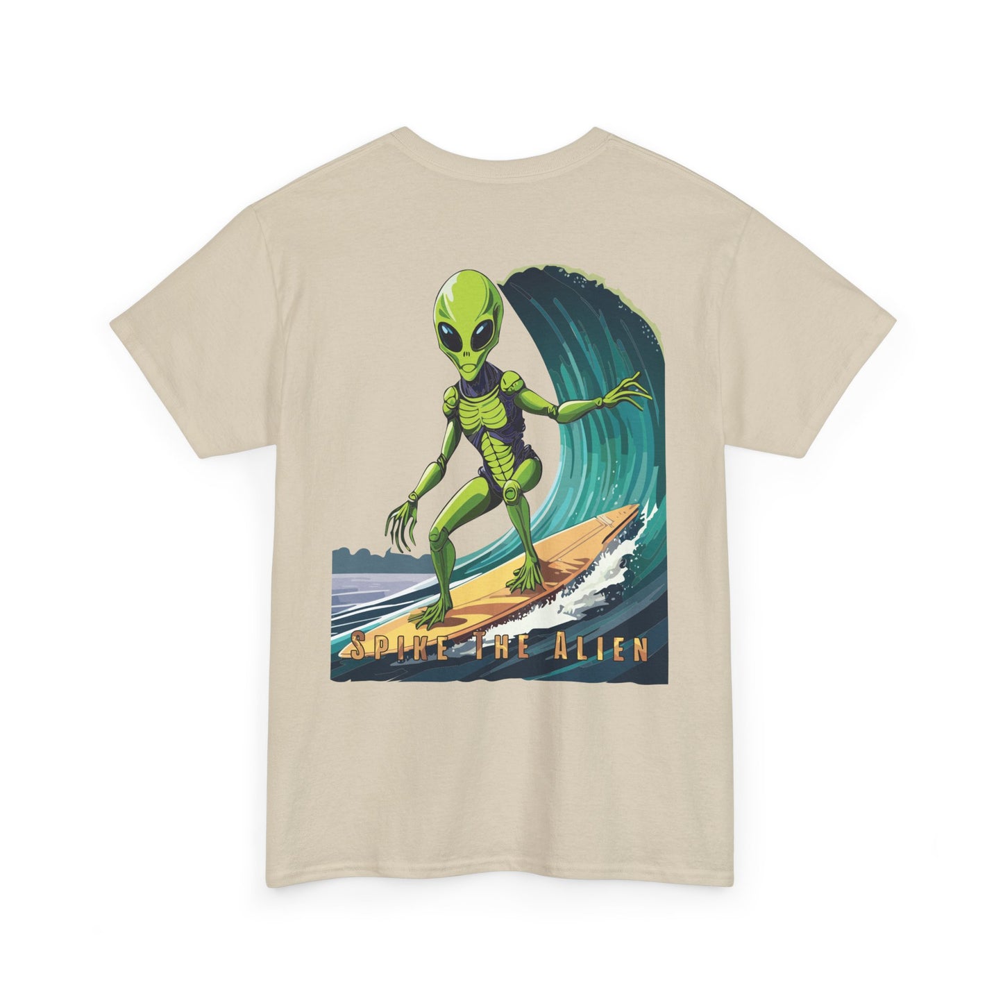 Spiky the Alien Unisex Heavy Cotton Tee - Fun Space-Themed Graphic T-Shirt