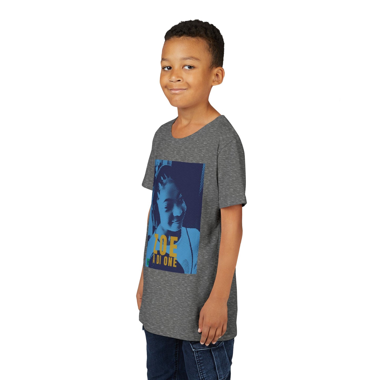 Zoe A Di One – Studio Energy Tee (Youth) | Light Sea Blue Edition