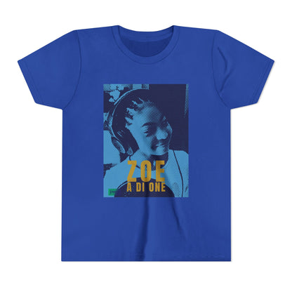 Zoe A Di One – Studio Energy Tee (Youth) | Light Sea Blue Edition