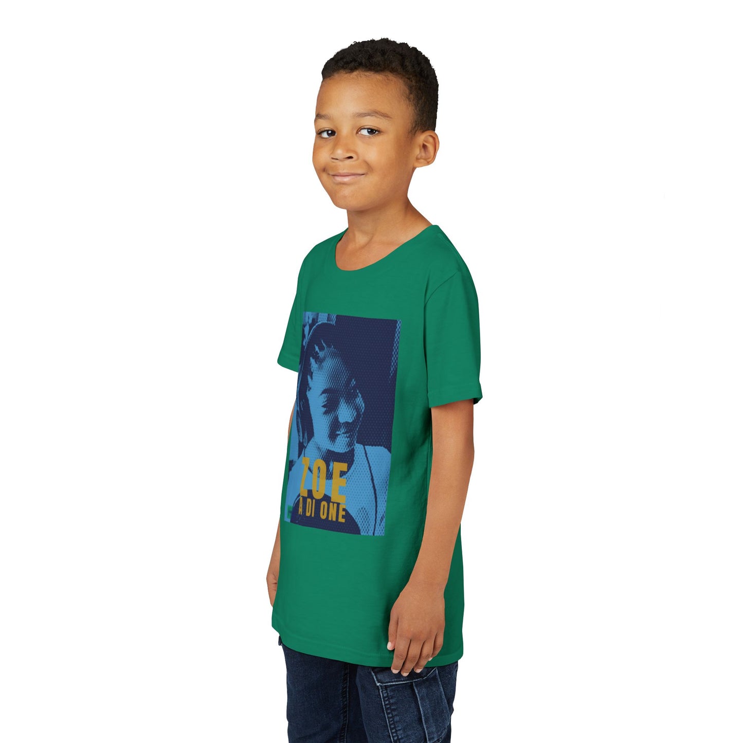 Zoe A Di One – Studio Energy Tee (Youth) | Light Sea Blue Edition