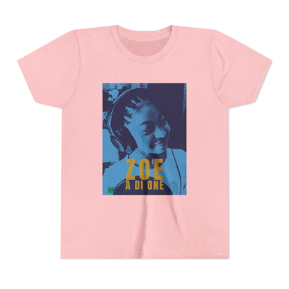 Zoe A Di One – Studio Energy Tee (Youth) | Light Sea Blue Edition