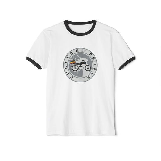 Retro Culture by People Unisex Cotton Ringer T-Shirt - Perfect for Bike Lovers & Casual Wear