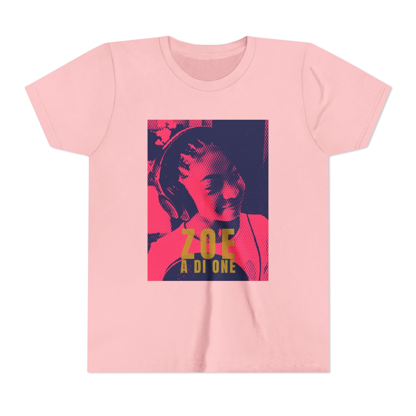 Zoe A Di One – Studio Energy Tee (Youth) | Fuchsia Pop Art Edition