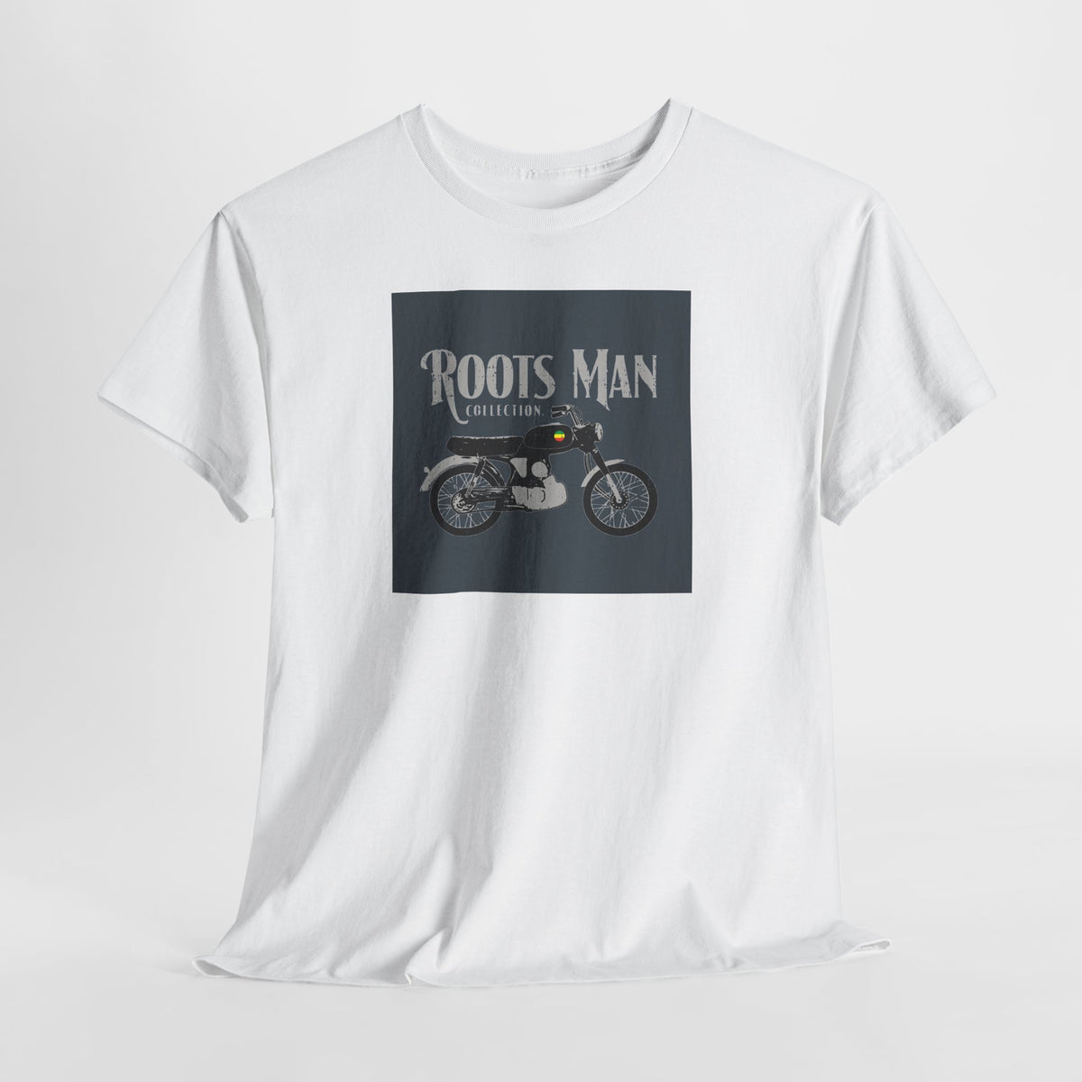 Roots Man Motorcycle Graphic T-Shirt - Hanging 1 - White