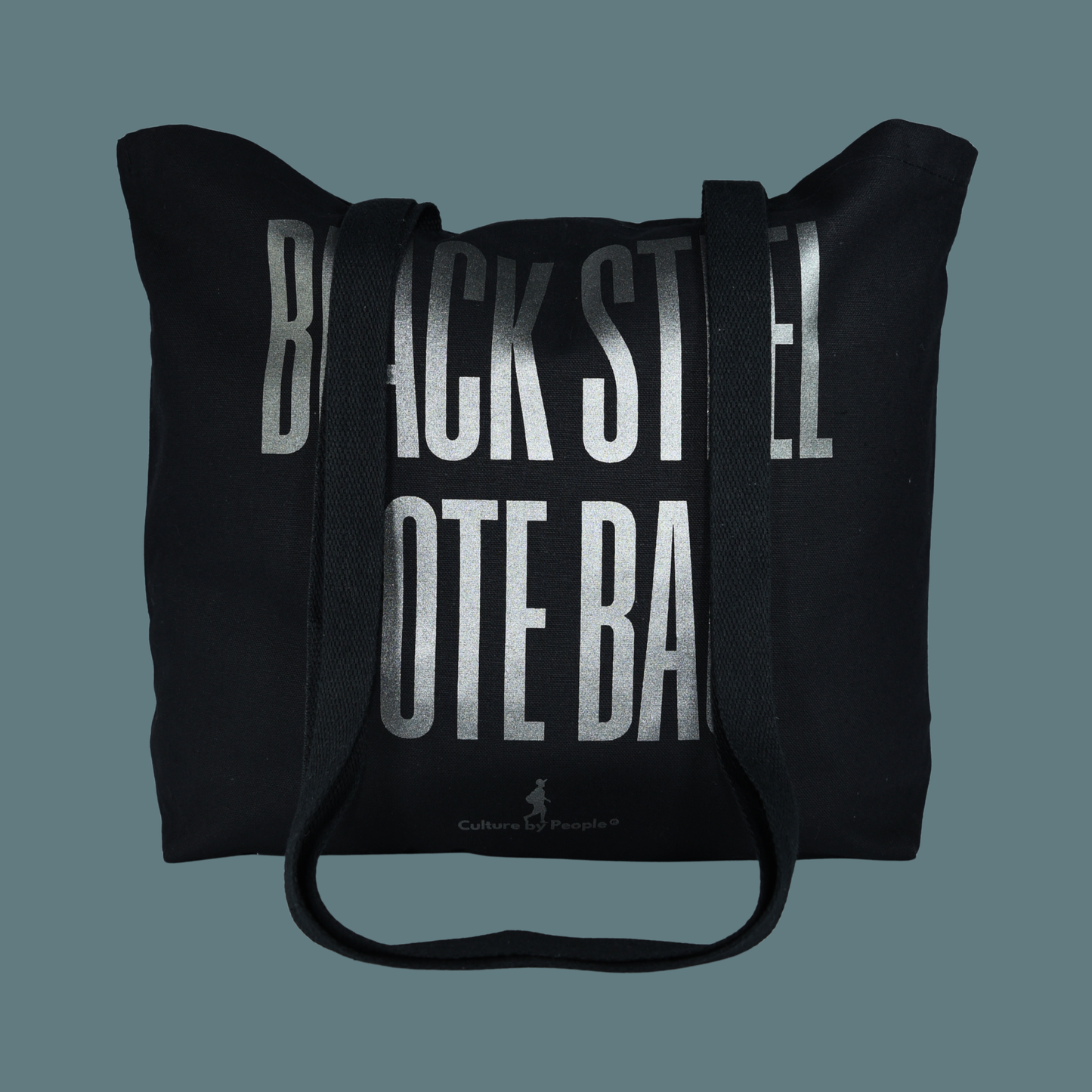 Black Steel Tote bag - From Printing Error to Fashion Statement
