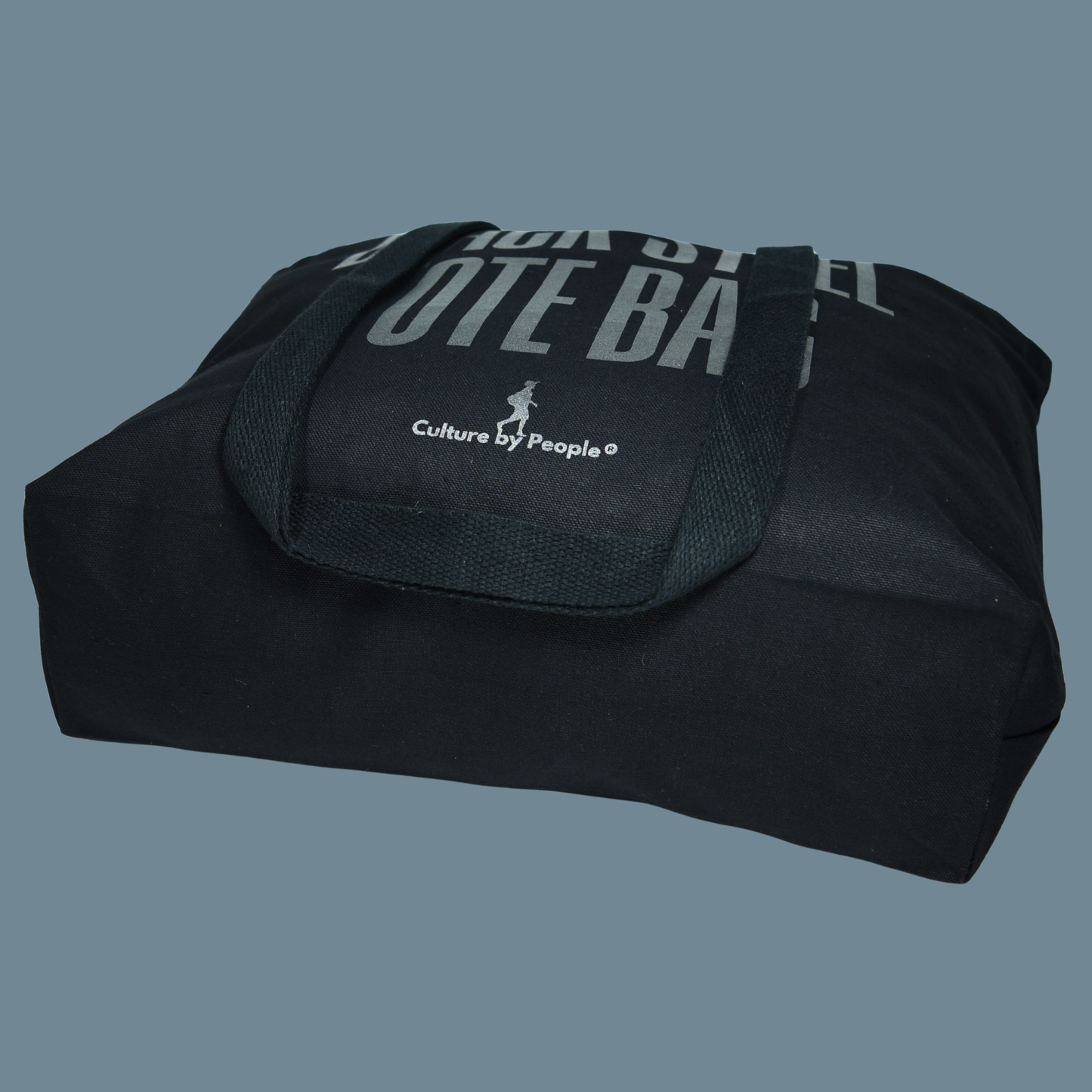 Black Steel Tote bag - From Printing Error to Fashion Statement