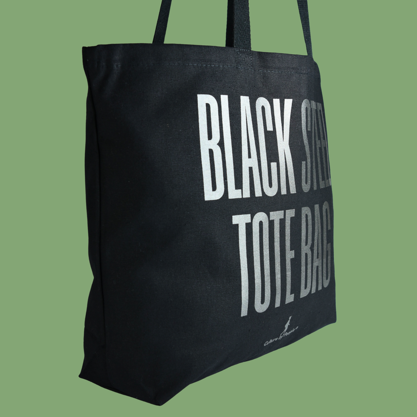 Black Steel Tote bag - From Printing Error to Fashion Statement